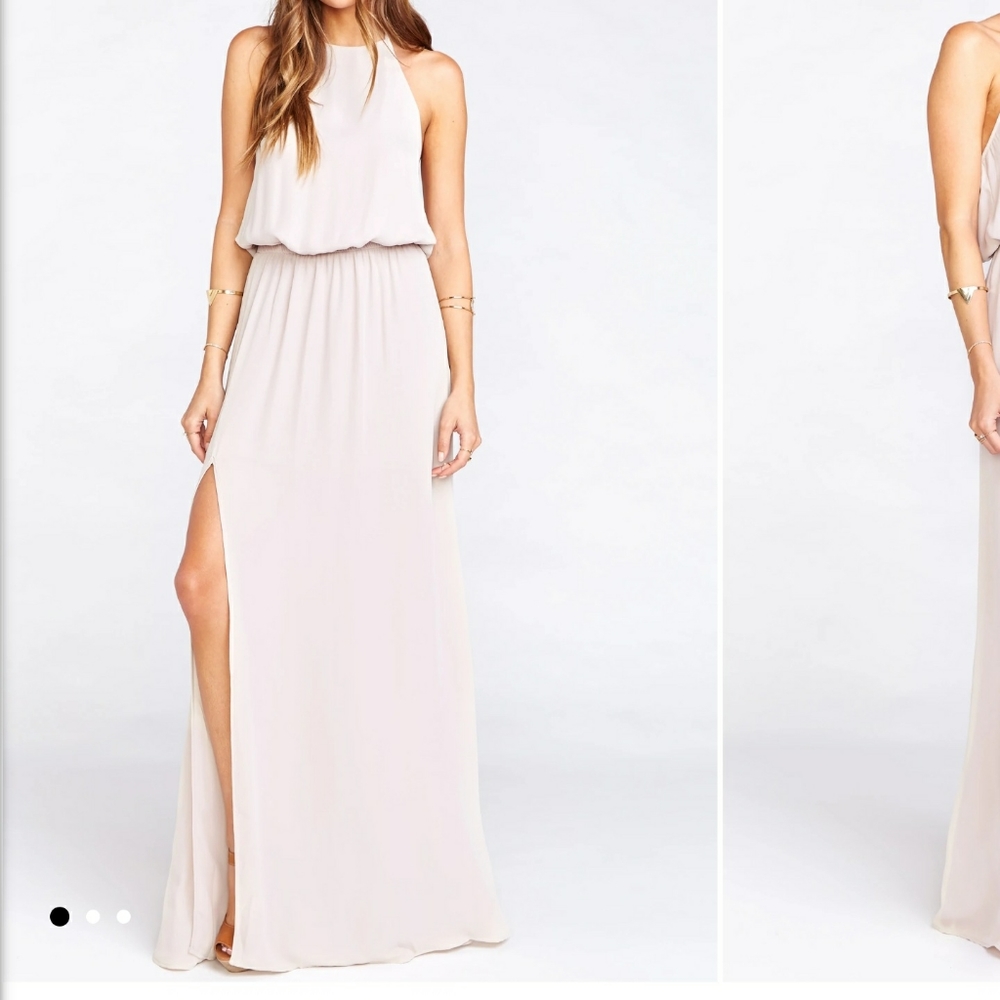 Show Me Your Mumu Heather Halter Formal Bridesmaid Dress Women's Size Large